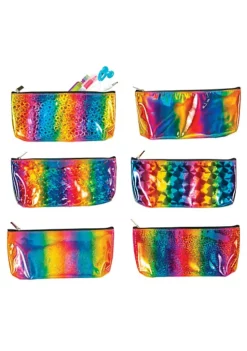 ToyPlaya Rainbow Prism Pencil Pouches (6x pcs)