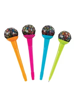ToyPlaya Rainbow MESH Boba Ball Pen 6X pcs