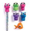 ToyPlaya Here's Looking At You Eraser Toppers; cow, pig, frog, gold fish, bear (10x pcs)