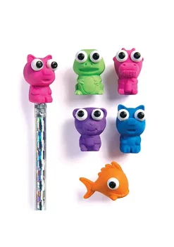 ToyPlaya Here's Looking At You Eraser Toppers; cow, pig, frog, gold fish, bear (10x pcs)
