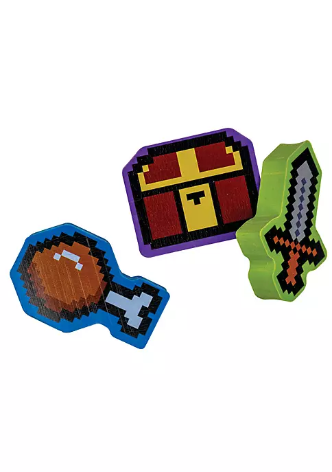 ToyPlaya Retro Pixel Game Erasers;sword, heart, star, key, chest, and drumstick (12x pcs) 2 ToyPlaya Retro Pixel Game Erasers;sword, heart, star, key, chest, and drumstick (12x pcs) - Image 2