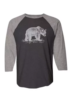 Fabritech Printed Graphic 3/4 inch sleeve Tee Shirt